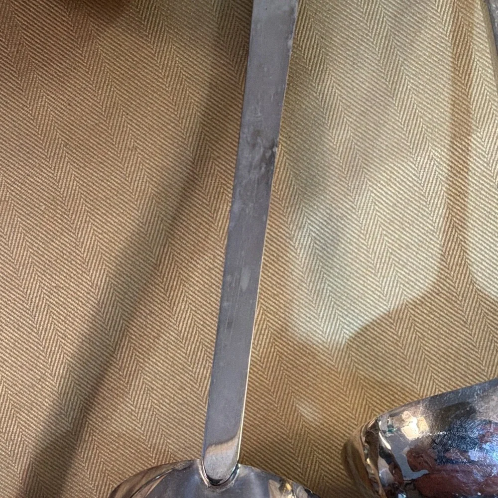 Lot of 5 Silverplate Ladles with Floral Pattern Handles, Serving Utensils